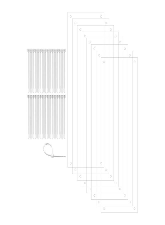 Pulse Brands Urine Scatter Guard (8 Pack) for Cage - Clear and Bendable - Keep Bedding and Litter in Cage - Used for Guinea Pigs, Hedgehogs, Hamsters, Chinchillas, Rabbits, Reptiles and Other Small Animals - Image 1